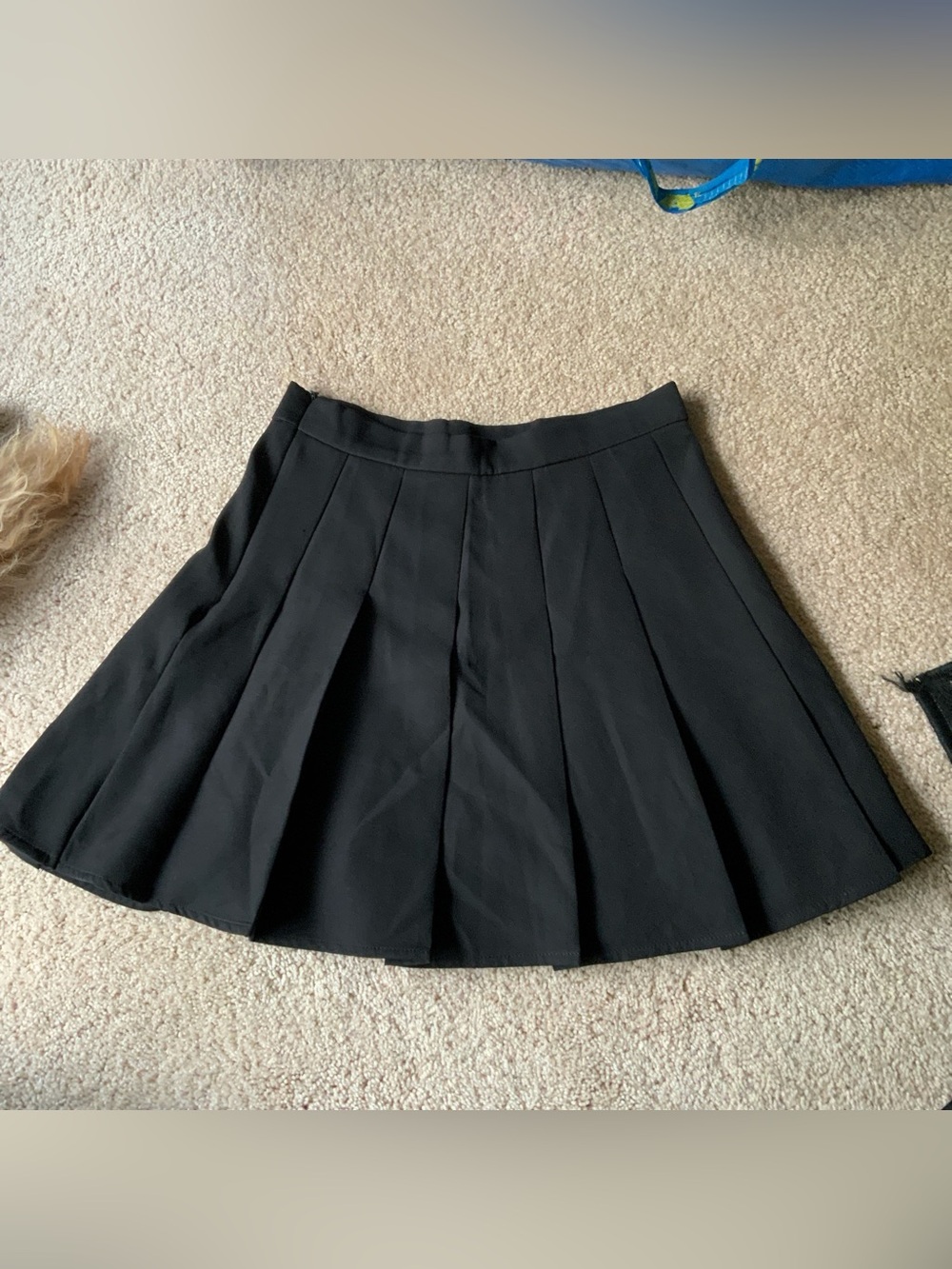 SHEIN Black Pleated Mini Skirt